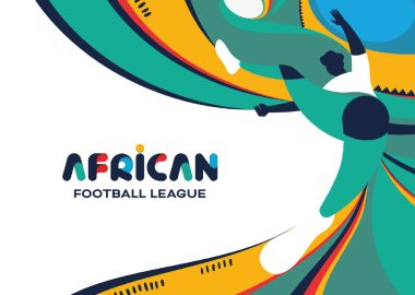 African Football league Striker Green Graphic